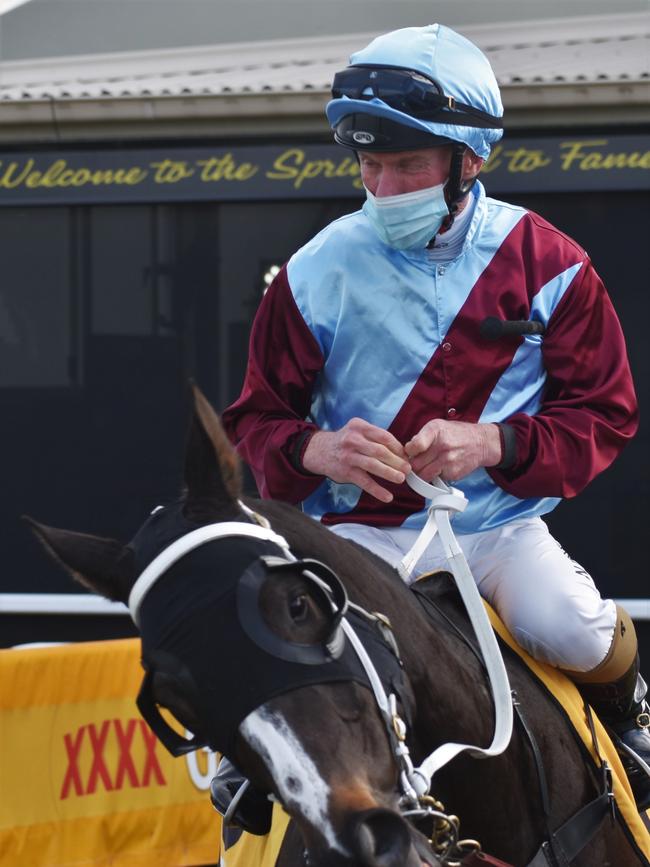 Jim Byrne rode Matthew Dunn trained Laure Me In to second place behind Purrfect Deal in the $200,000 Maclean hotel Grafton Cup at Clarence River Jockey Club on Thursday, 8th July, 2021. Photo: Bill North / The Daily Examiner