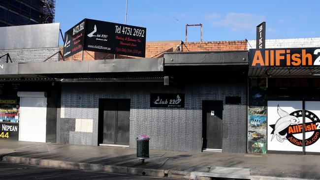 Less than salubrious: The front of the brothel, where Cassie allegedly used to “cry in the corner”.