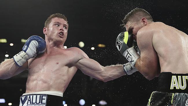 Canelo Alvarez and Liam Smithwent nine rounds. Picture: Getty Images