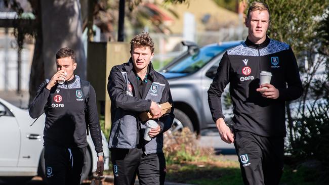 Both clubs flew to Melbourne on Tuesday night. Picture: Tom Huntley