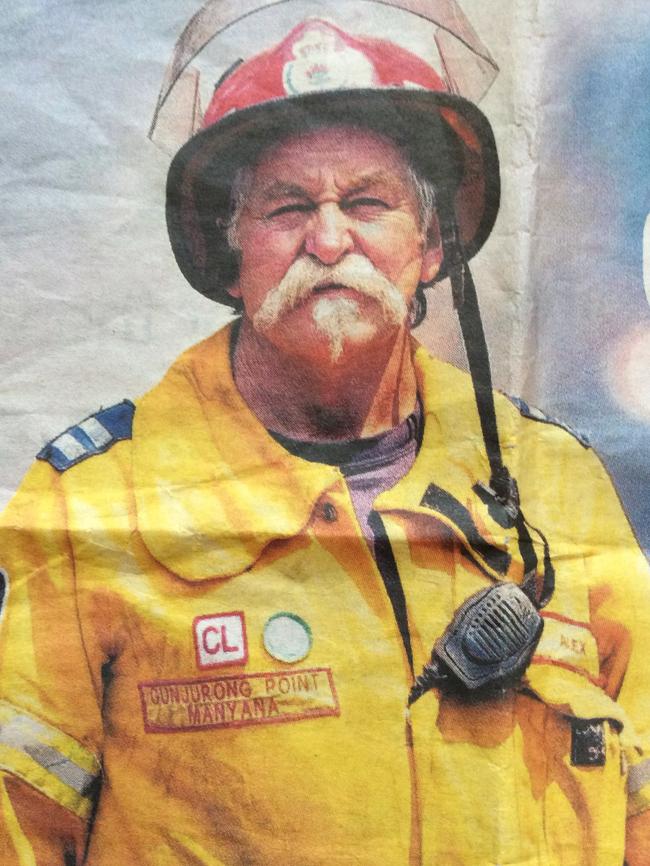 Alex Frew as a RFS captain on the NSW south coast.