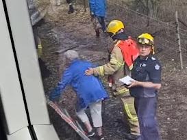 A truck and a train â with more than 50 passengers on board â have collided in the stateâs east. Emergency services were called to the scene on the Princes Hwy at Kilmany just after 10am on Tuesday. Picture: Facebook