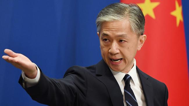 Chinese Foreign Ministry spokesman Wang Wenbin. Picture: AFP