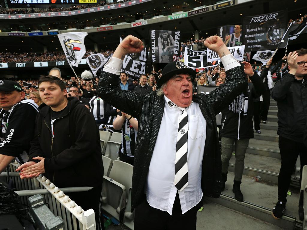 Collingwood Cheer Squad leader Jeff "Joffa" Corfe.