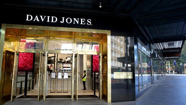 David Jones’ flagship Sydney store remained open to the public during the virus crisis. Picture: Toby Zerna