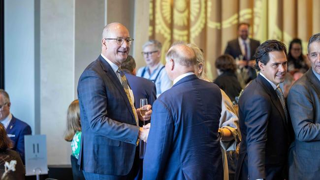 Port Adelaide Football Club president David Koch rubs shoulders. Picture: Wayne Taylor