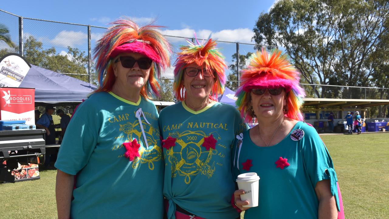 Jenny McCallum, Lorraine Bowtell and Marilyn McCallum at the 2024 Rockhampton Relay for Life event.