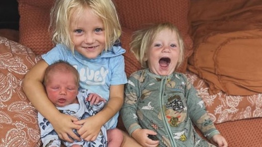 The Romanes boys: Arlo, Luca and baby Olli. Picture: Supplied