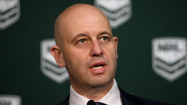 NRL boss Todd Greenberg is keen to implement the agents accreditation scheme to bring clarity to how agents operate within the game. Picture: AAP