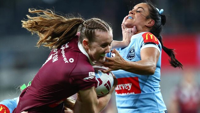 Maroons star Tamika Upton was voted the best player in the game by NRLW coaches. Picture: NRL Photos