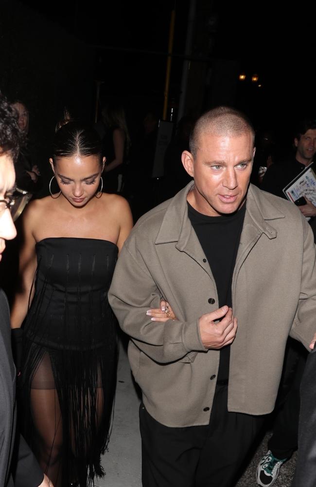 New couple Channing Tatum and Inka Williams go public at the CAA pre-Oscar party. Picture: BACKGRID Australia.