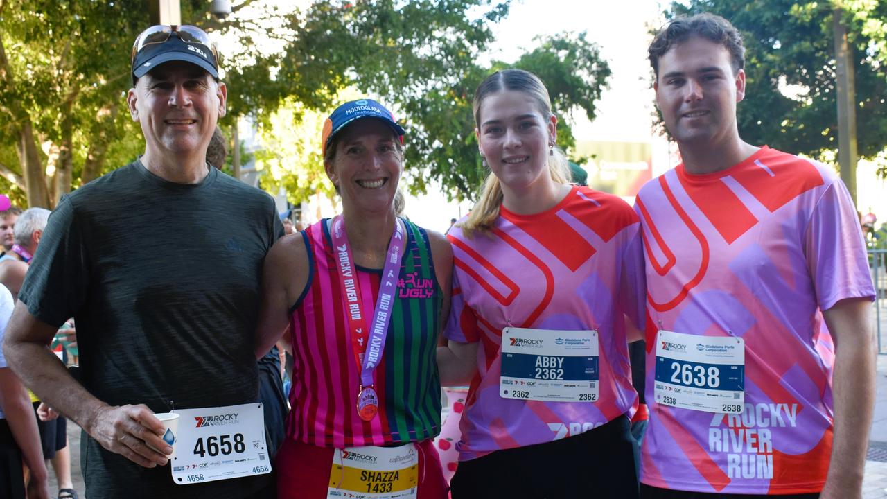 The Thorogood family - Col, Sharon, Abby and Josh - at the annual Rocky River Run in Rockhampton on May 18, 2025.