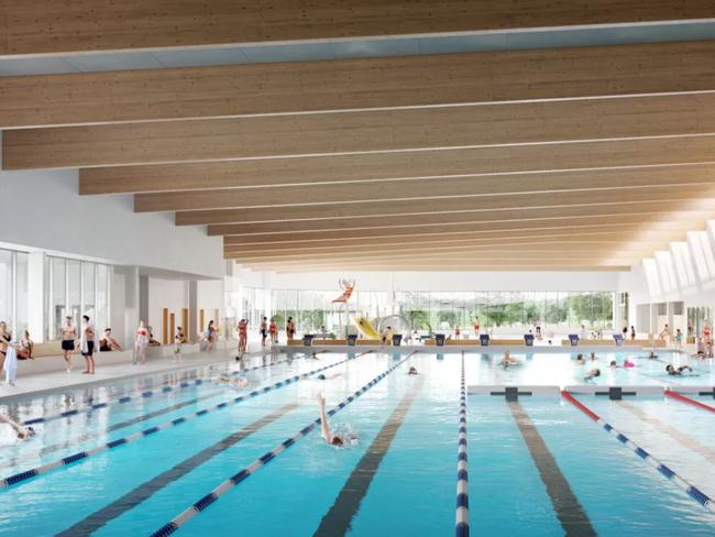 Dandenong Wellbeing Centre  will have a 50m, 8 lane pool with ramp access, learn to swim pool and leisure pool. Picture: Greater Dandenong Council