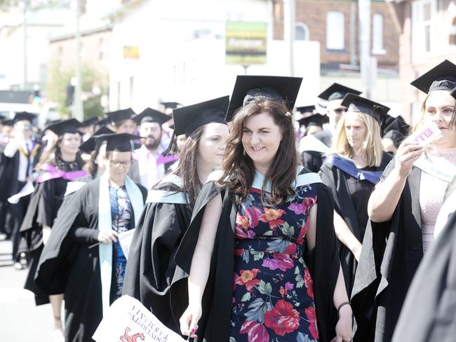 Town and Gown at the UTAS Graduation, Launceston. PICTURE CHRIS KIDD