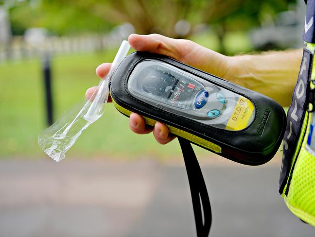 Stock photo of a breathalyser. NT Police setup a Roadside Breath Testing (RBT) station at Mindil Beach for Operation Sepio which will run over the Christmas period targeting drink driving and vehicle compliance.