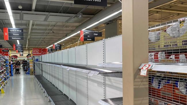 The sight of empty shelves makes shoppers more anxious, says the ARA. Picture: Saeed Khan/AFP