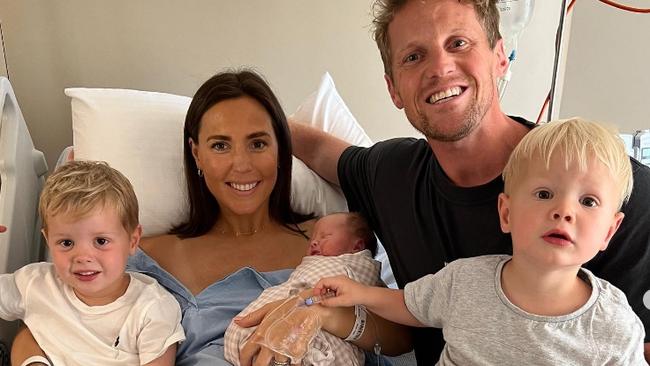 Rory and Belinda Sloane have welcomed their fourth child, Summer Maree. Picture: Instagram