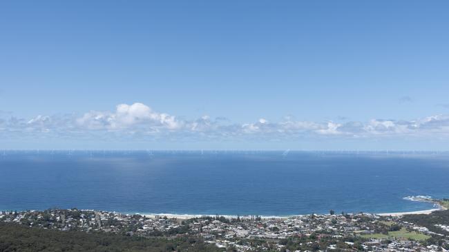 The Department of Climate Change, Energy the Environment and Water Illawarra wind farm. Proposal from Bulli Lookout 10km out.