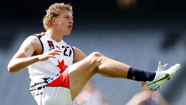 Jed Walter will be one of the first players taken in the 2023 AFL draft but is tied to Gold Coast as an Academy prospect. Picture: Getty Images