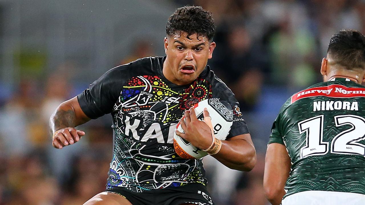 Latrell Mitchell played fullback for the Indigenous All Stars. (Photo by Jason McCawley/Getty Images)