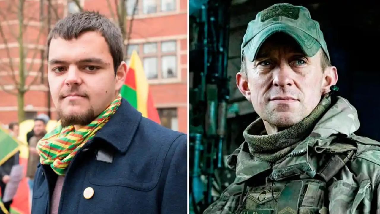 Aiden Aslin, left, and Shaun Pinner were captured while fighting in the Ukrainian Army. Picture: Twitter