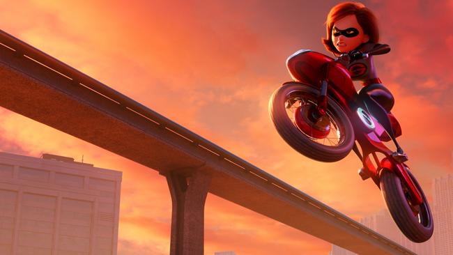 Helen as her Elastigirl alter ego in The Incredibles 2. Picture: Disney Pixar