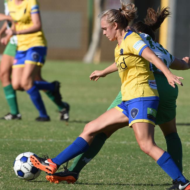 Broadbeach's Gemma Hicks scored first for the home side. (Photo/Steve Holland)