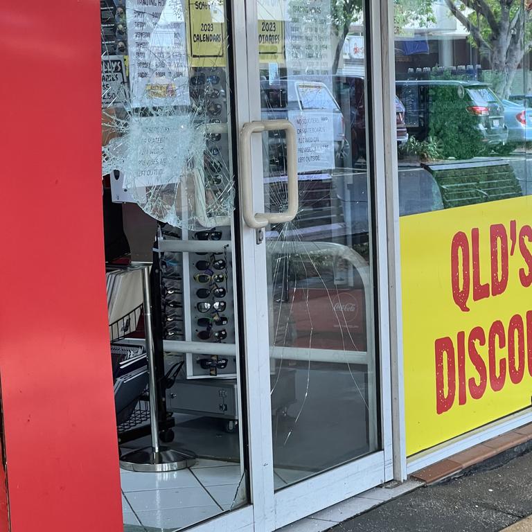 The front door of Silly Solly’s in East Street was smashed in.