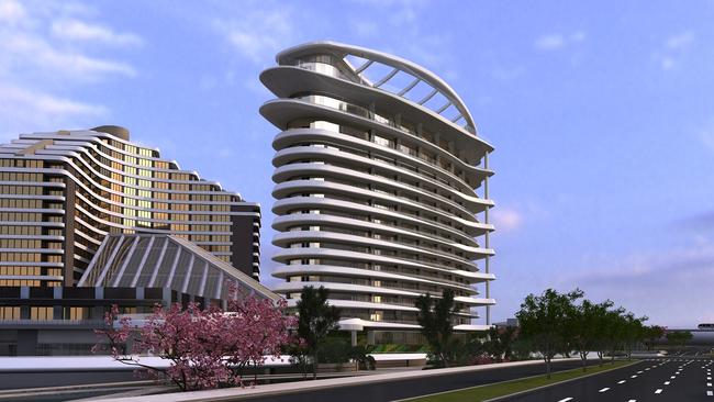 The new six-star Jupiters tower will be completed this year. Picture: Supplied