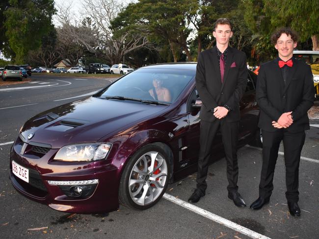 Ryley Heathwood and Kyle Lambert at Mirani State High School formal at Ocean International on September 8, 2023. Photo: Zoe Devenport