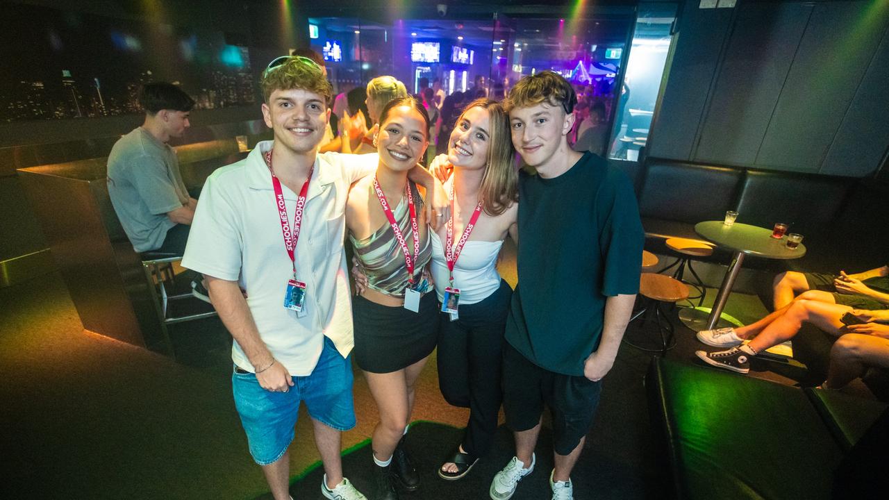 Jay Roberts, Brooke Stevenson, Ruby Pearson, Riley Court at Cocktails. Picture: Lucas Linck