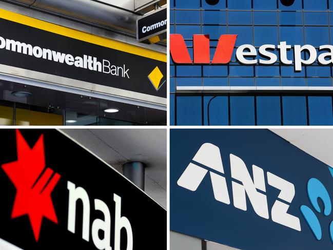 COMPOSITE 4:3 - Australia's four big banks Commonwealth, Westpac, NAB, ANZ. Picture: NCA Newswire