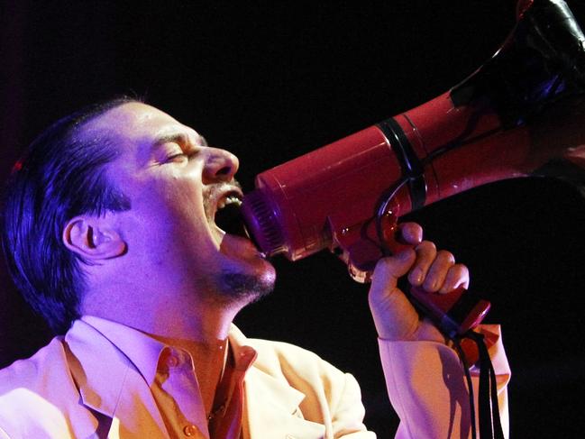 Mike Patton from Faith no More performs at the 2009 Soundwave music festival in Adelaide. picture Simon Cross