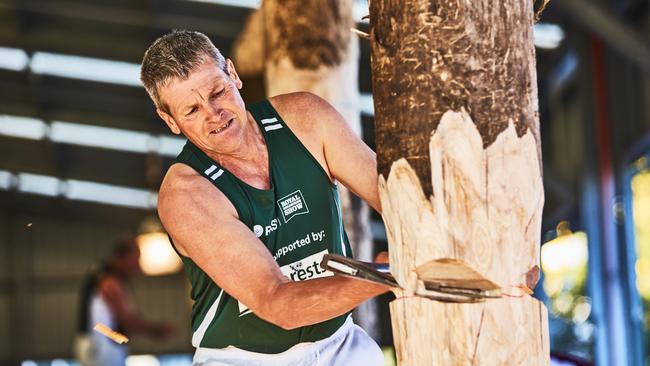 Australia’s best axemen and women battle it out for woodchop supremacy in the Woodchop Pavilion. Picture: Supplied