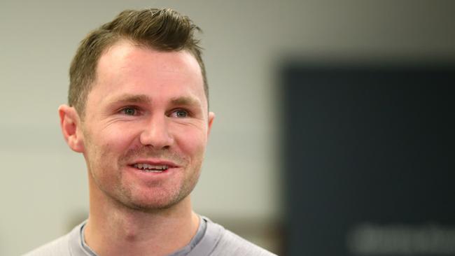 Geelong star Patrick Dangerfield is eyeing a Round 13 return. Picture: Alison Wynd