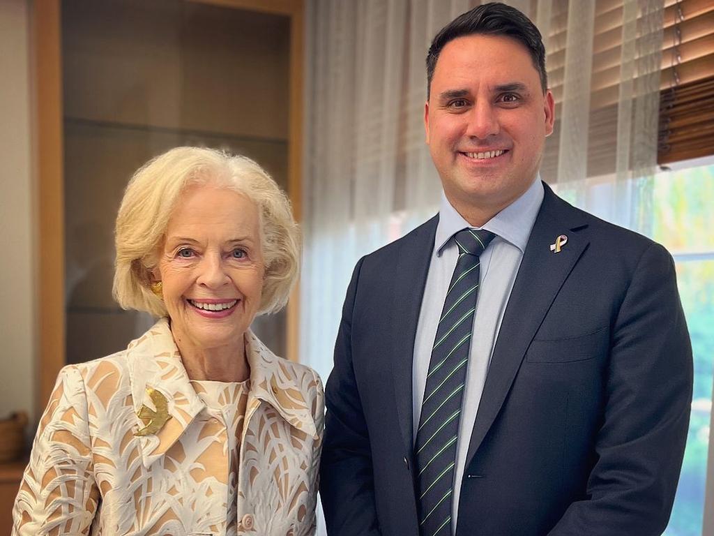 Ben Bjarnesen with LGBTQ Domestic Violence Foundation patron Dame Quentin Bryce.