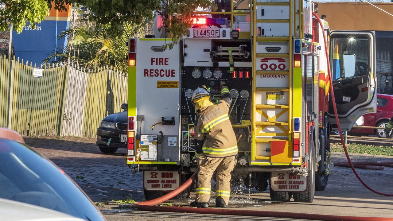 Firefighters respond to the Battery World fire on September 6, 2021. Picture: Nev Madsen.