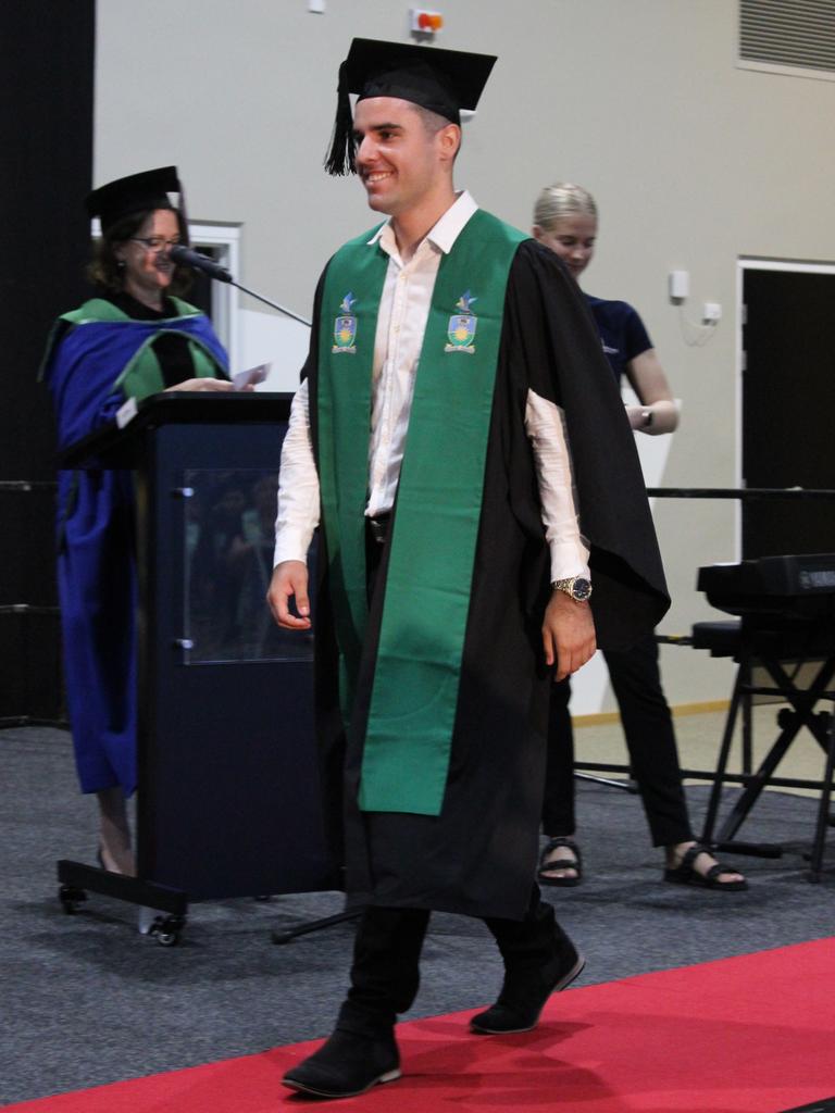 Matthew Rigg graduated with a Bachelor of Physiotherapy (Honours) at the CQUniversity graduation ceremony in Bundaberg on December 14, 2023.