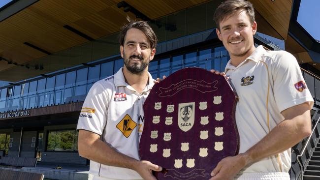 Port Adelaide captain Cam Valente and Glenelg captain Jake Winter will be playing in the SACA Premier Cricket Grand Final. Picture: Kelly Barnes