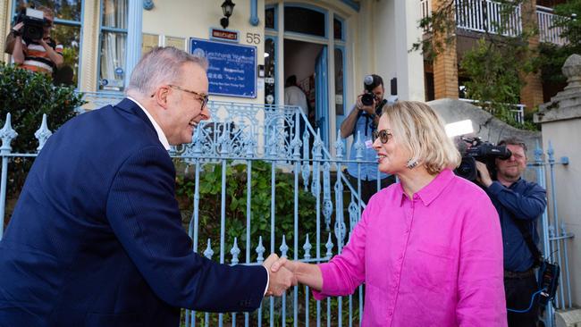 Mr Albanese said committing funding to upgrade the Leichhardt Womens Community Health Centre was “the easiest decision I’ll make as Prime Minister”. Picture: Mark Stewart / NewsWire
