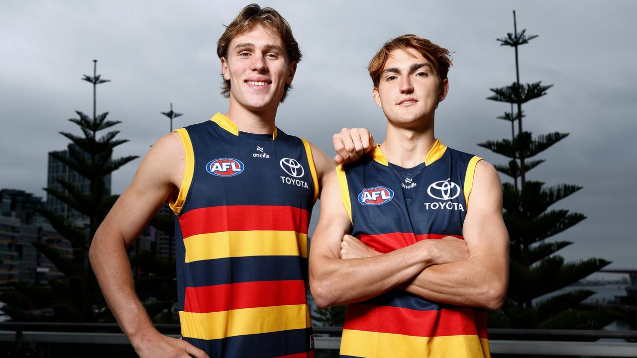 New Crows Daniel Curtin (left) and Oscar Ryan (right) (Photo by Michael Willson/AFL Photos via Getty Images)