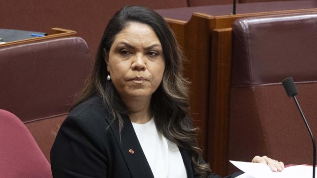 Jacinta Nampijinpa Price during the Constitution Alteration 2023 vote in the Senate. Picture: NCA NewsWire / Martin Ollman.