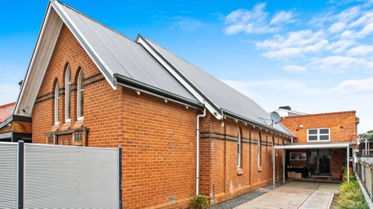 The church hall was converted into a three-bedrooom house. Supplied realestate.com.au
