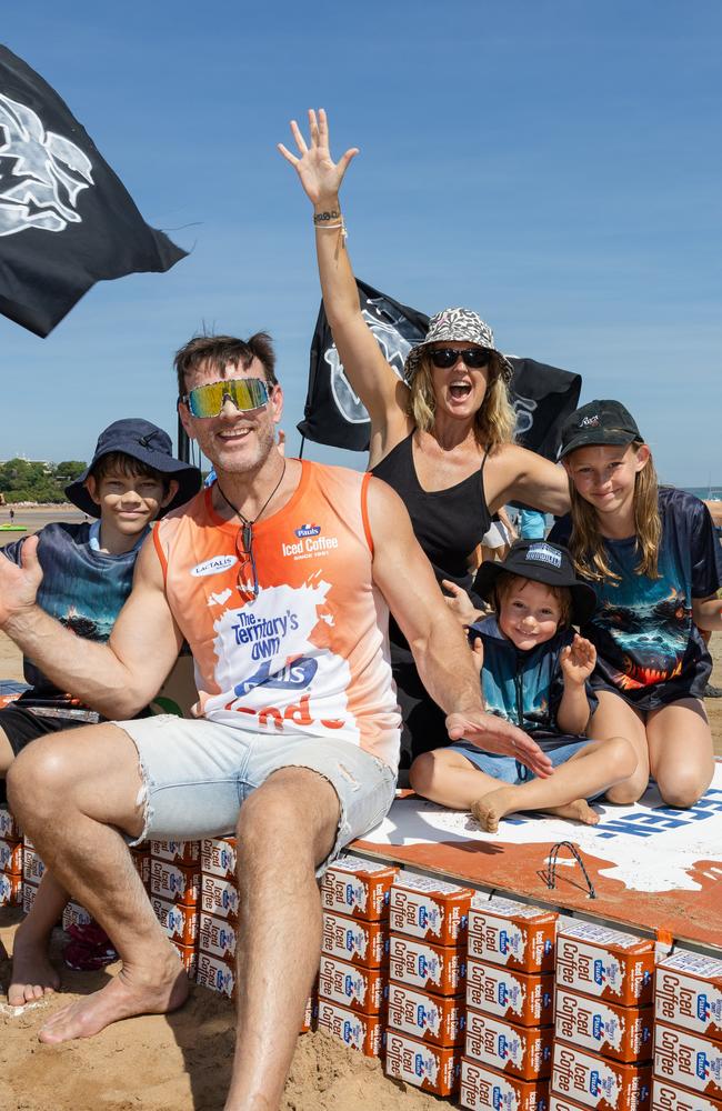 Matt Lee team at the Darwin Beer Can Regatta at Mindil Beach, 2025. Picture: Pema Tamang Pakhrin