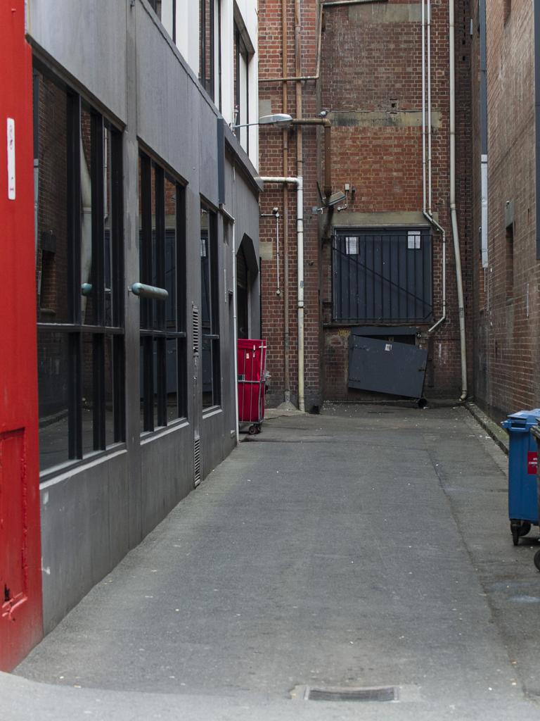 It looks modest, but Amphlett Lane in Melbourne honours Chrissy Amphlett, front woman of Divinyls who lost her battle with breast cancer in 2013. Picture: Eugene Hyland