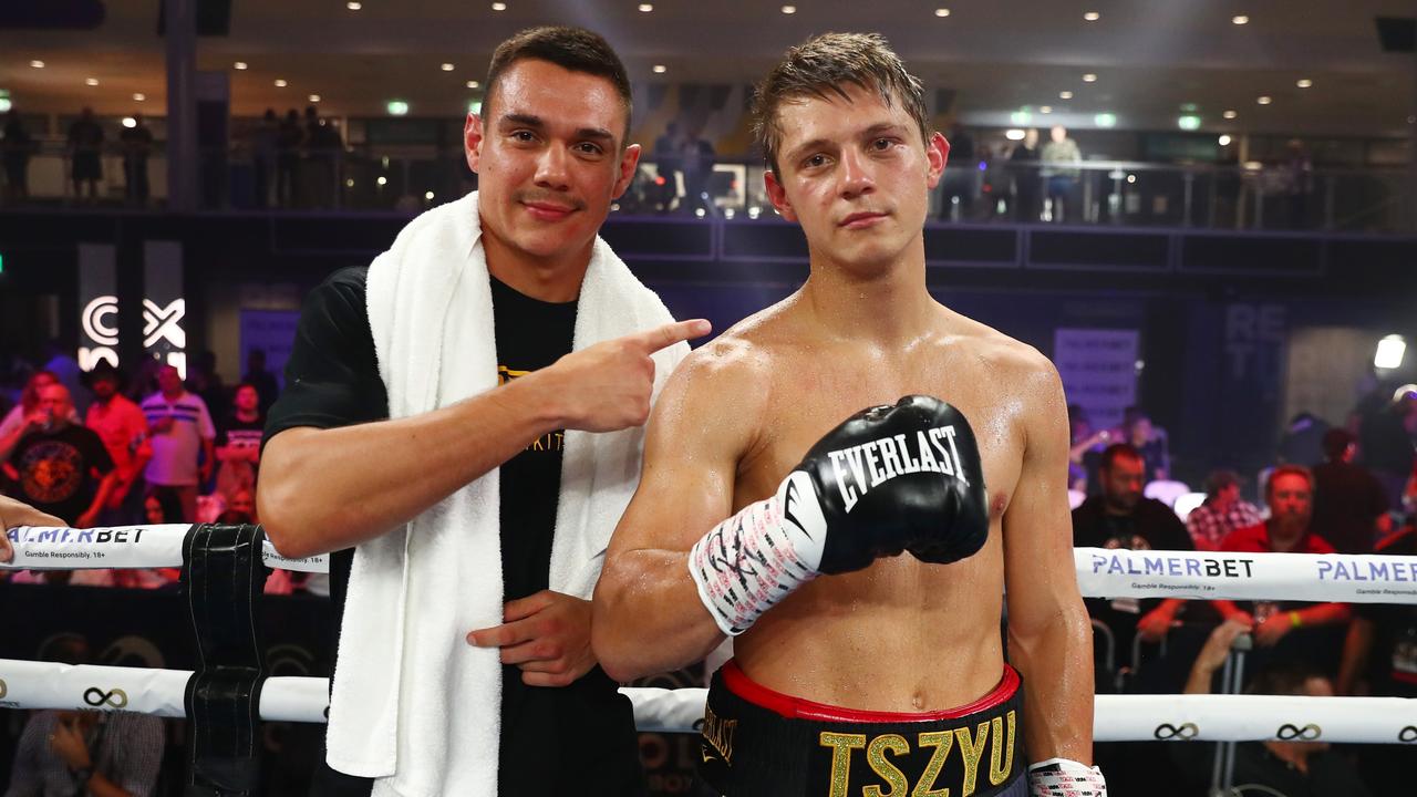 Nikita Tszyu (right) has no plans to fight older brother Tim. (Photo by Chris Hyde/Getty Images)