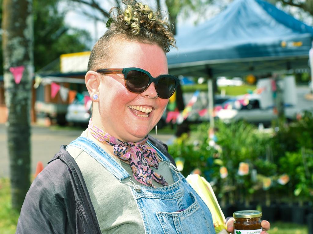 Jamie Nash of Lismore hamming it up at Lismore Farmers Markets.