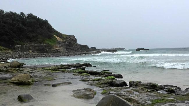 Yamba Northern Main Beach, where tourists are getting caught in Lone Rock Rip. Picture: Ebony Stansfield