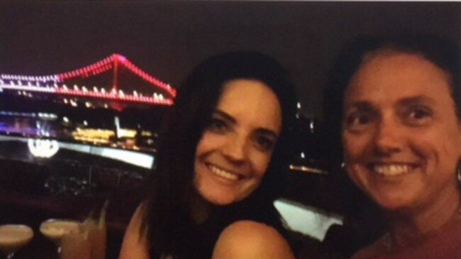 MP Emma Husar with her friend Fordy Trace in Brisbane.