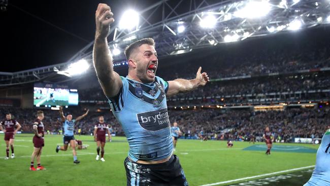 James Tedesco after scoring the winning try. Picture. Phil Hillyard